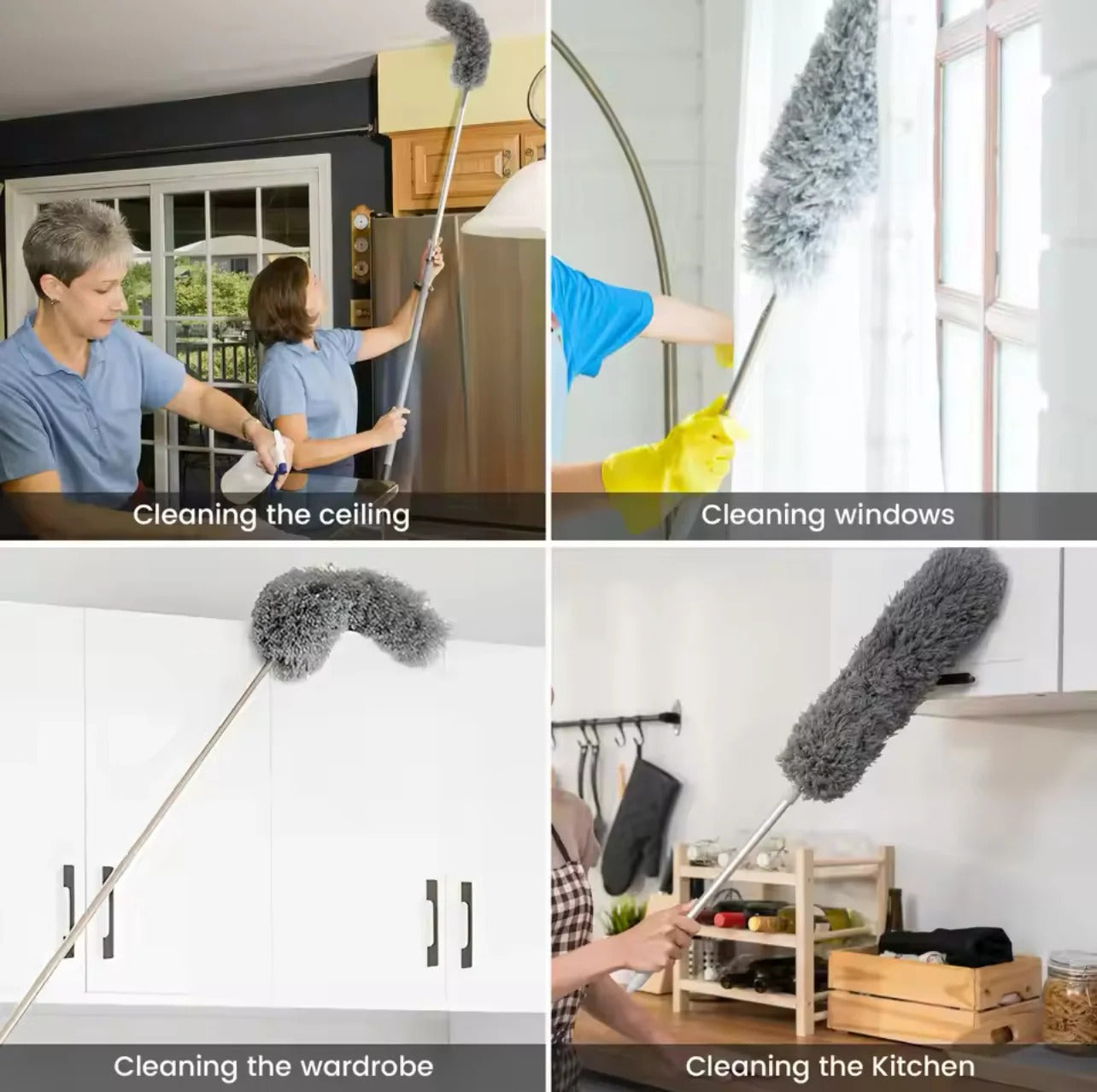 Microfiber Duster ExtensionPole with Cleaning Ceiling Fan High Ceiling