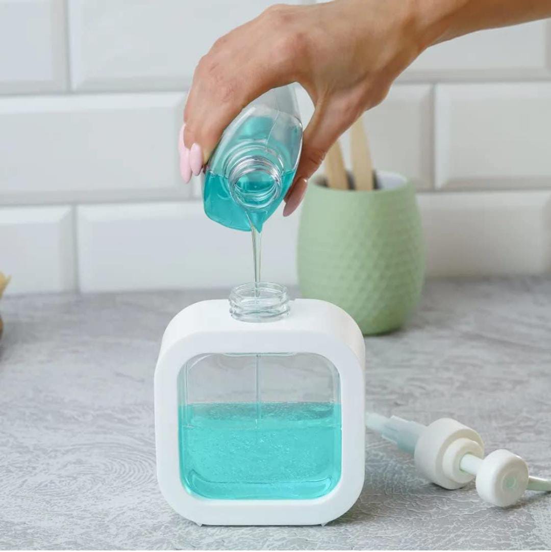 Refillable Wash Hand Liquid, Dish Detergent, Shampoo Lotion Bottle with Pump