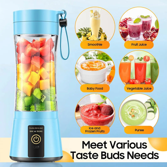 Portable Mini Blender, Cordless 380ml BPA-Free Cup