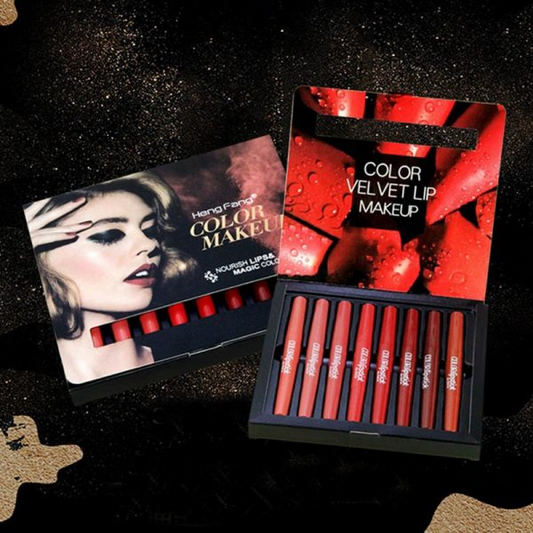 Pack Of 8 2-in-1 Matte Lipstick And Lip Liner Set
